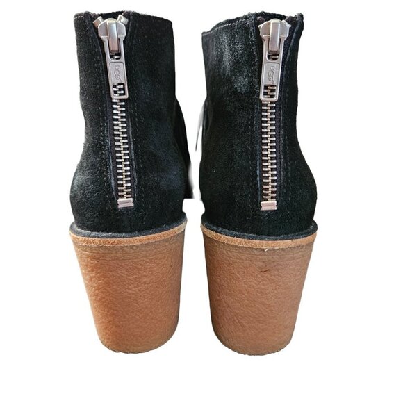 UGG Corin Black Suede Tassel Fringe Ankle Boot 6.5 1016642 - Picture 4 of 6